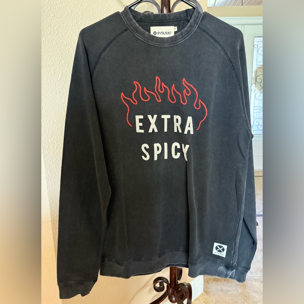 Extra Spicy Black Sweat Shirt. New. Med thick. High quality!!!